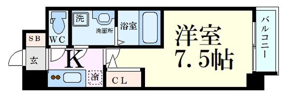 三国駅 徒歩10分 6階の物件間取画像